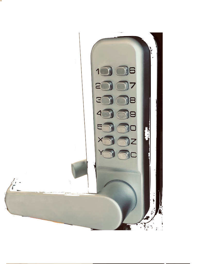 Commercial mechanical keyless lever entry 